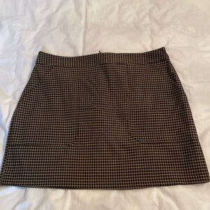 Banana Republic Factory Brown Checkered Mini Skirt
